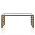 Juliette Glass Top Coffee Table with Cut Out Detailing